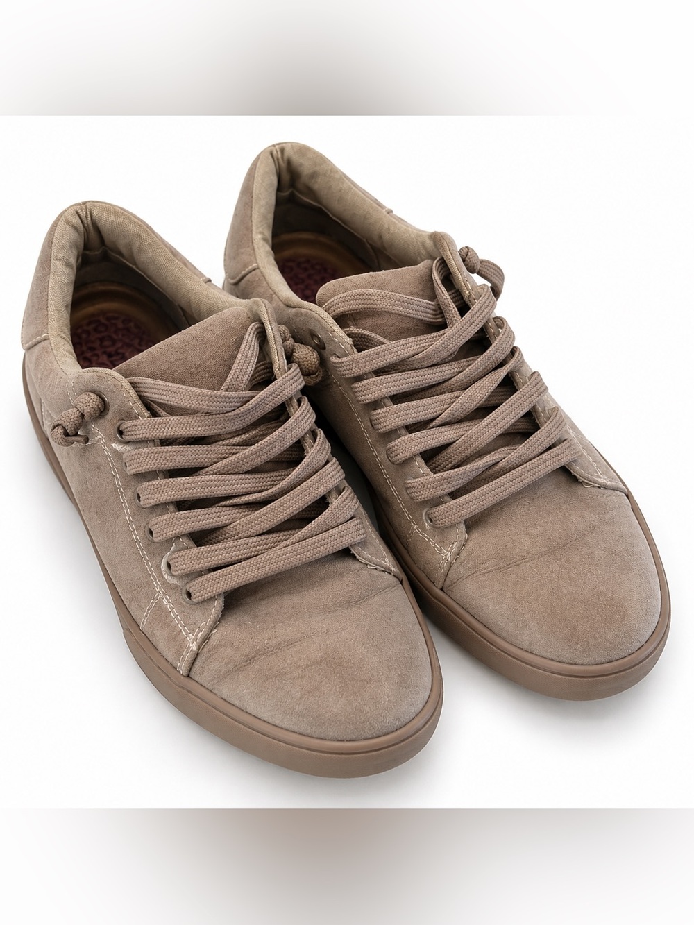 JustFab Rusalka Women’s Sneakers US 8 Taupe Beige Comfort Casual Shoes